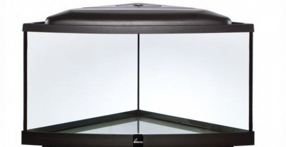 Akvarium s osvětlením  DIVERSA 70 l  rohové černé