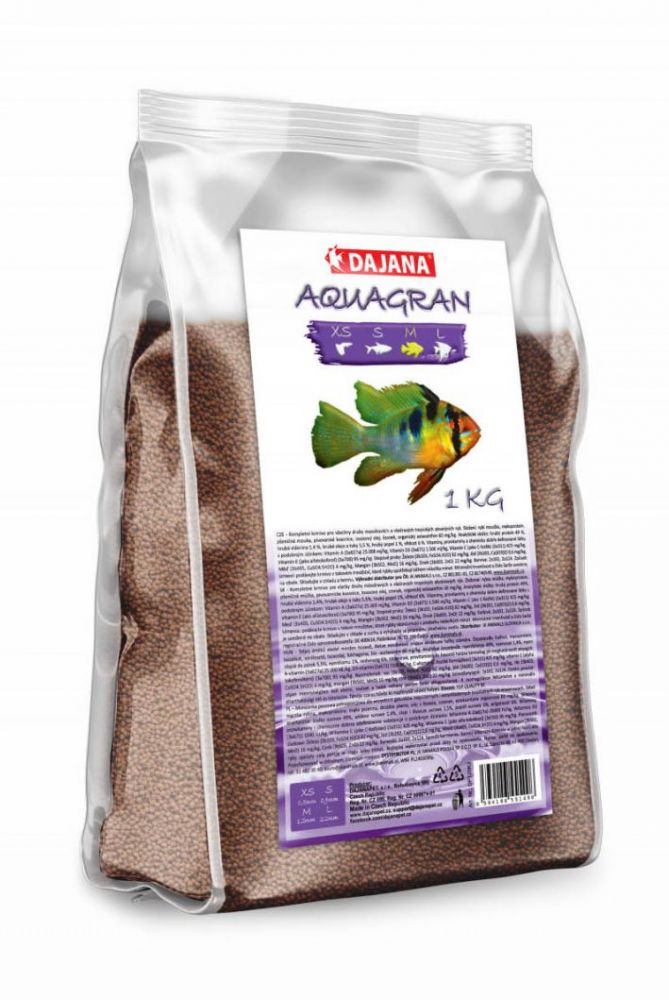 Dajana Aquagran granulované krmivo 1 kg - velikost M