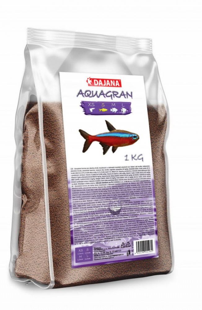 Dajana Aquagran granulované krmivo 1 kg - velikost S