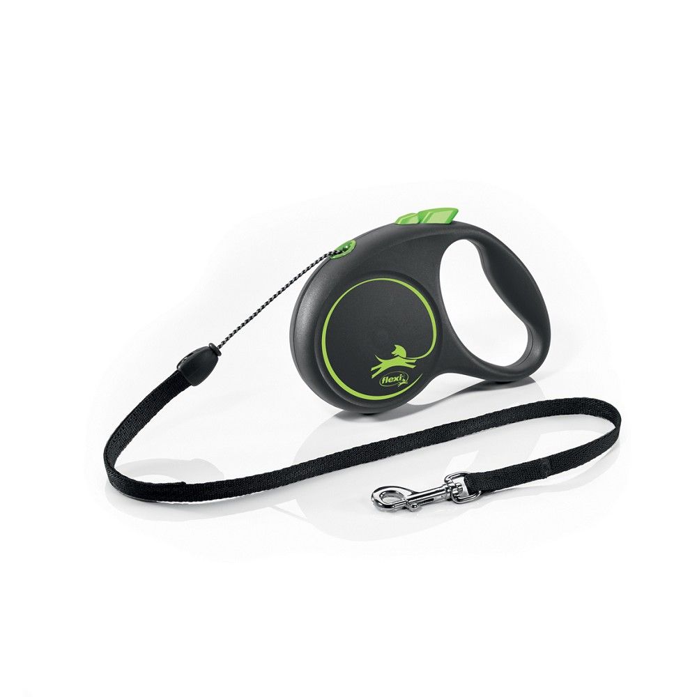 flexi Black Design S lanko 5m/12kg zelená