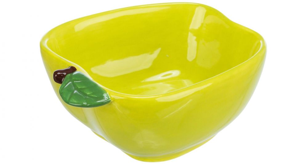 Keramická miska JABLKO (morče,králík), 180 ml/ 12 x 11 cm, zelená