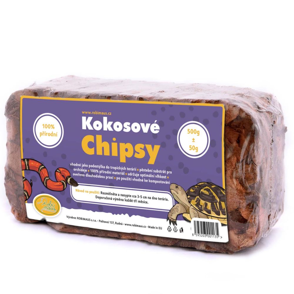 Kokosové chipsy briketa 20 x 10 x 6 cm