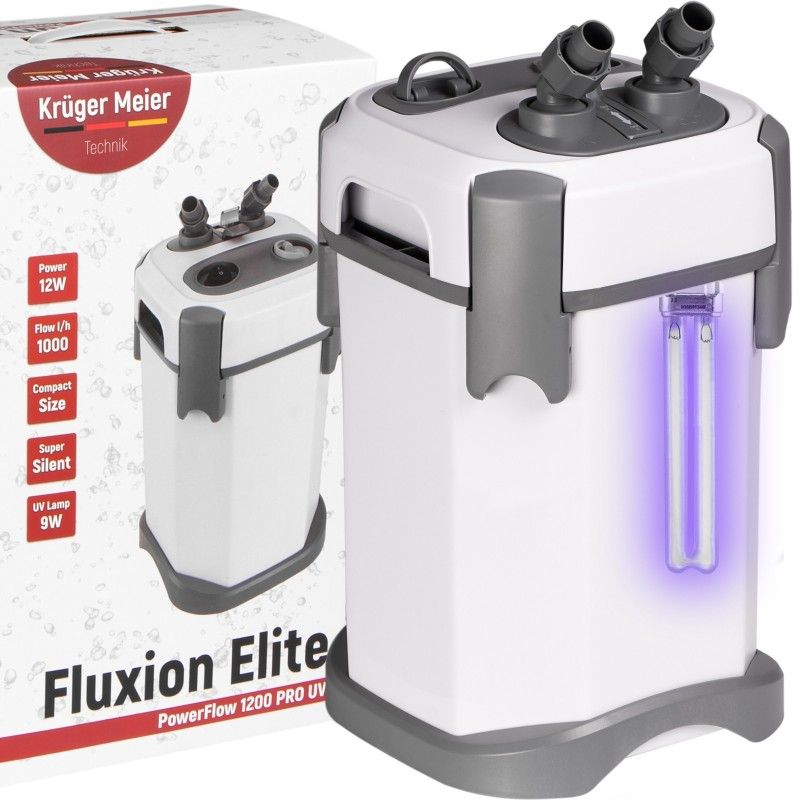 Kruger Meier Fluxion Elite 1200 UVC PRO - externí filtr s UV lampou do akvária 100 - 250 litrů