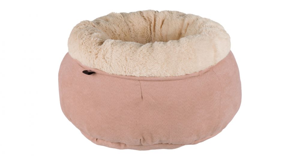 Kulatý pelíšek ELSIE plyšový 45 cm béžový