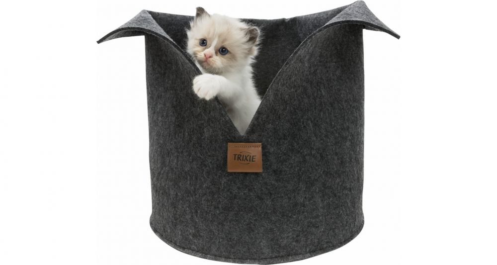 Kulatý plstěný pelech LUISE, ø 40 cm, antracit