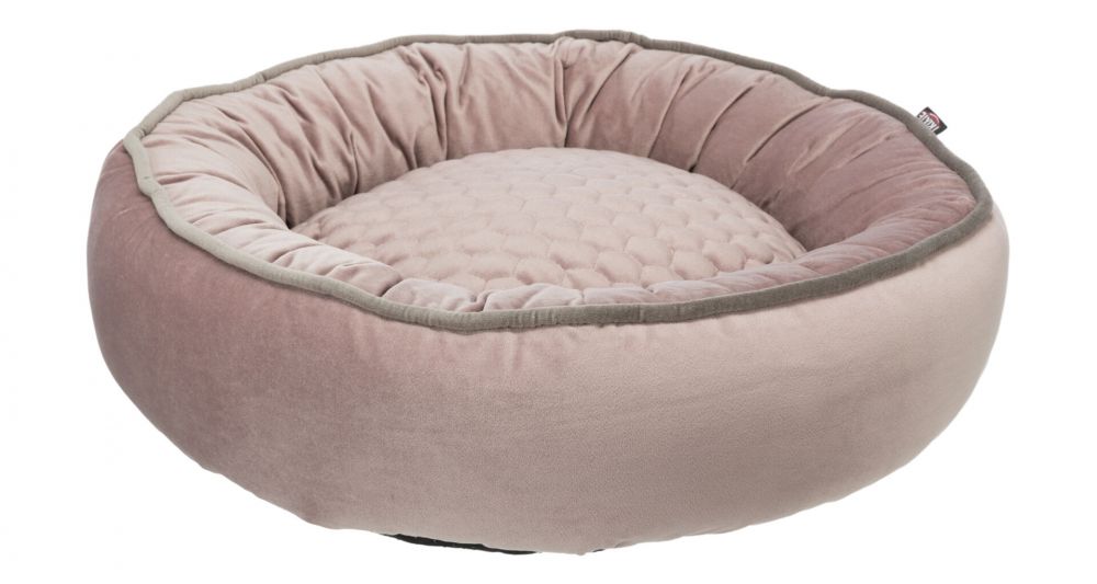 LIVIA kulatý sametový pelech, ø 50 cm, starorůžová