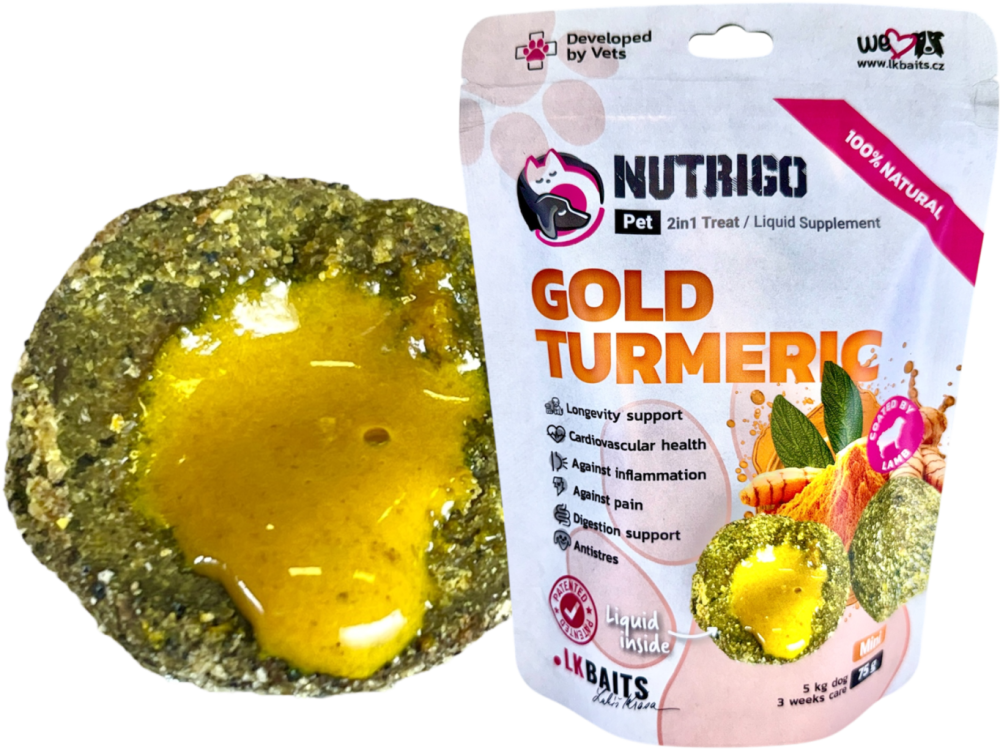 LK Baits Pet Nutrigo Dog Supplement Gold Turmeric,Mini,75g