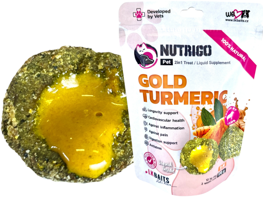 LK Baits Pet Nutrigo Dog Supplement Gold Turmeric,S-M, 170g