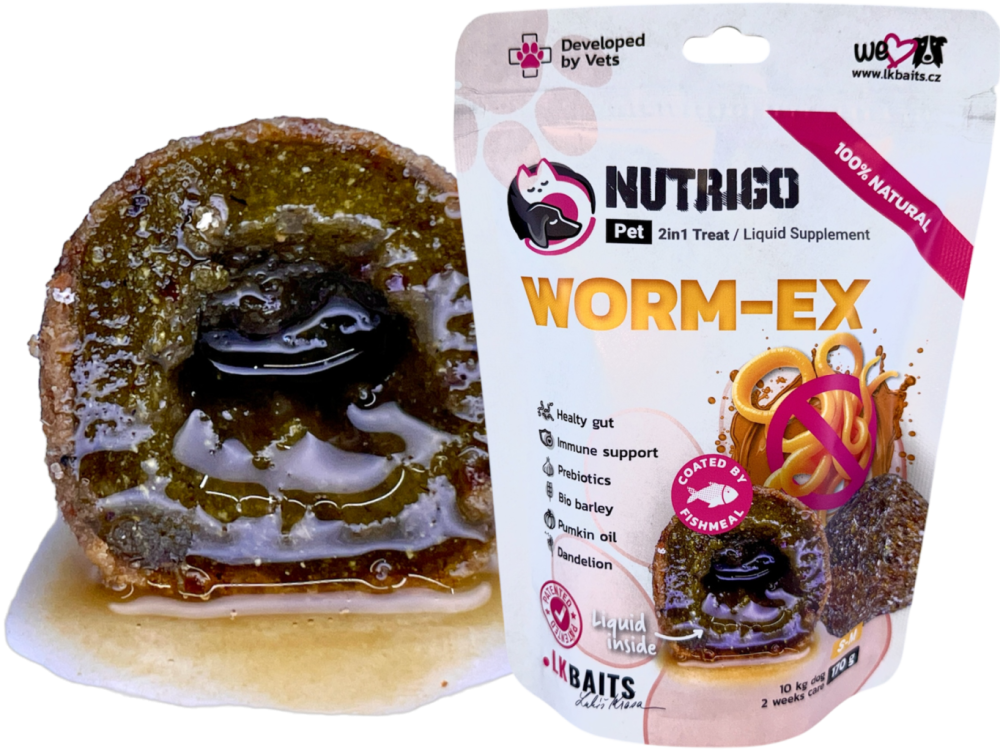 LK Baits Pet Nutrigo Dog Supplement Worm-Ex,S-M,170g