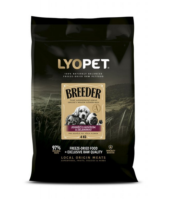 Lyopet Breeder Adult  Jehněčí s hovězím se zeleninou