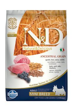 N&D LG DOG Adult Mini Lamb & Blueberry 2,5kg