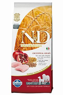 N&D LG DOG Light M/L Chicken&Pomegranate 2,5kg