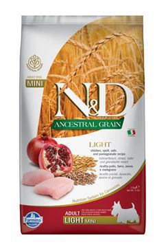 N&D LG DOG Light Mini Chicken & Pomegr 800g