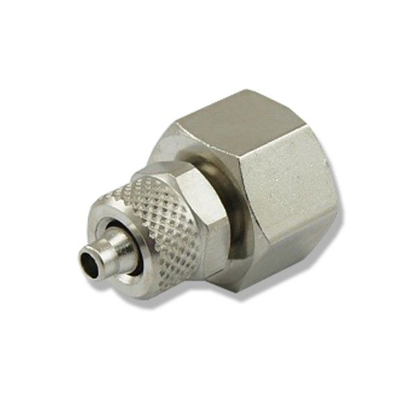 Nerezová přechodka 1/4 GW na hadičku 4/6 mm