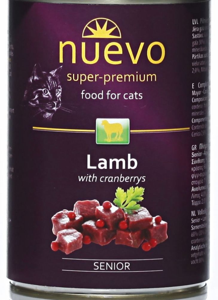Nuevo kočka Senior Jehněčí s brusinkami konz. 400g