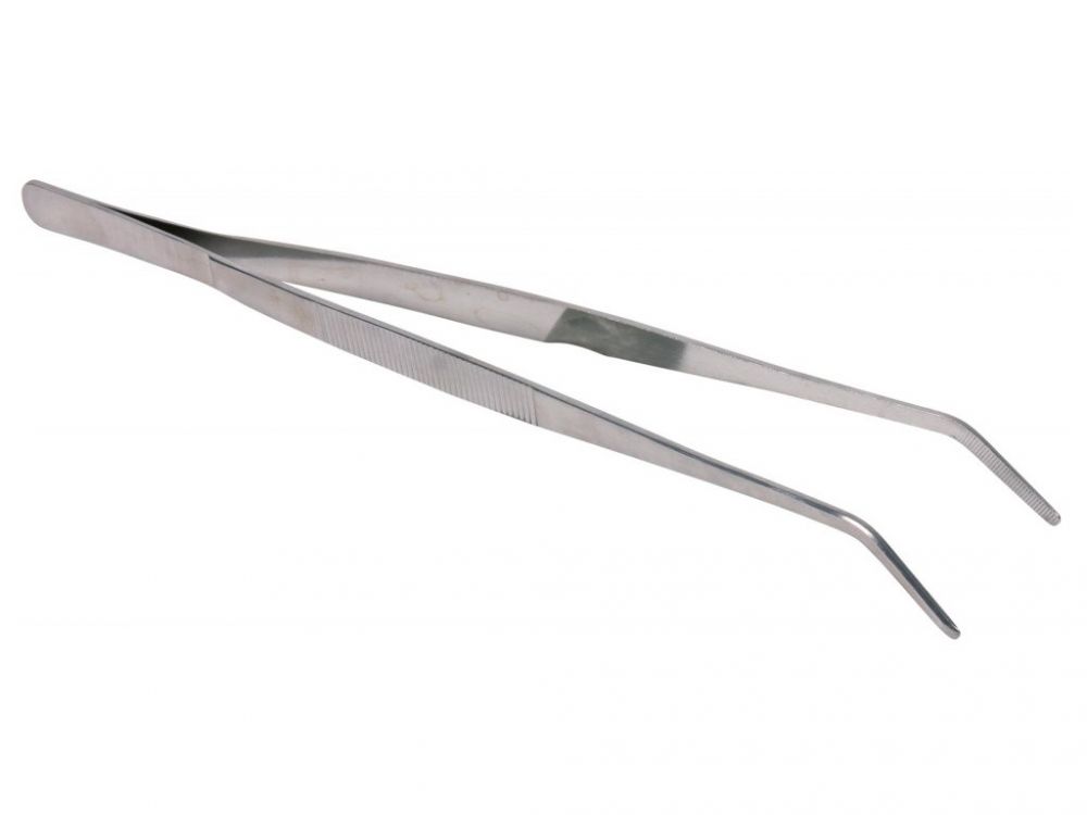 Pinzeta 30 cm zahnutá