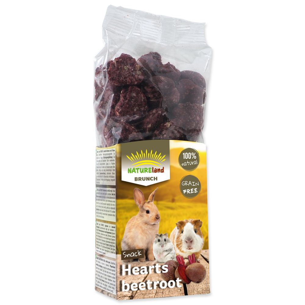 Pochoutka NATURE LAND Brunch srdíčka s červenou řepou (150g)