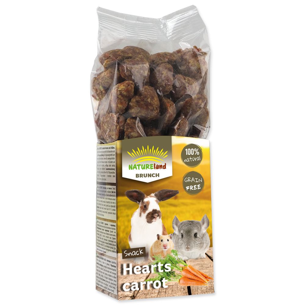 Pochoutka NATURE LAND Brunch srdíčka s mrkví (150g)
