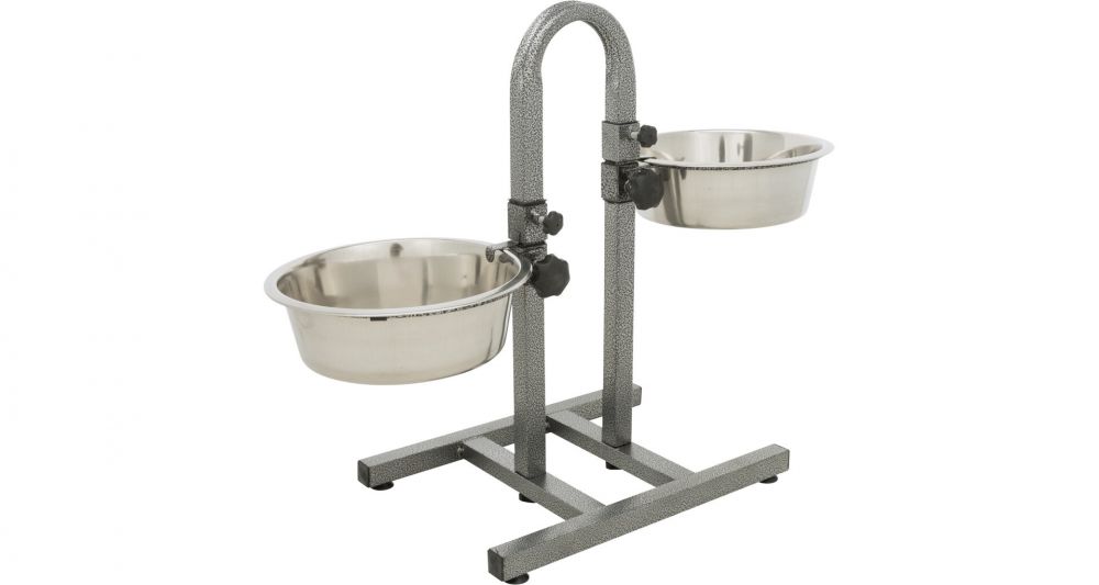 Psí bar - nastavitelná výška misek, 2x miska 2,8l/24cm