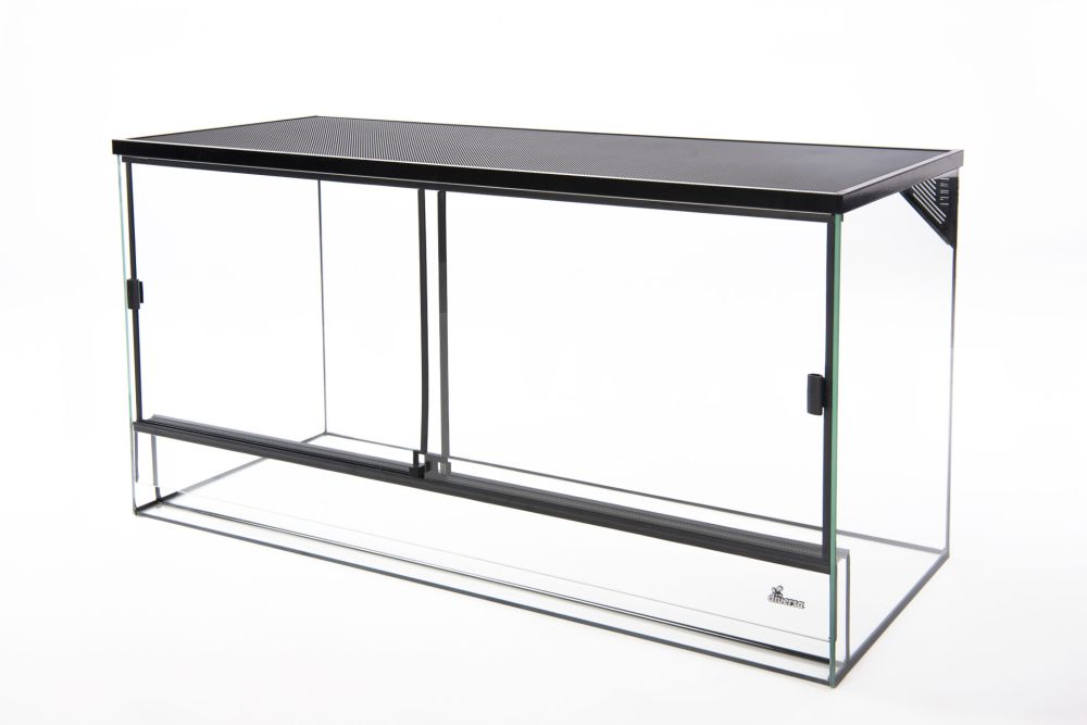 Terarium skleněné s černou síťkou 100 x 50 x 60 cm výška