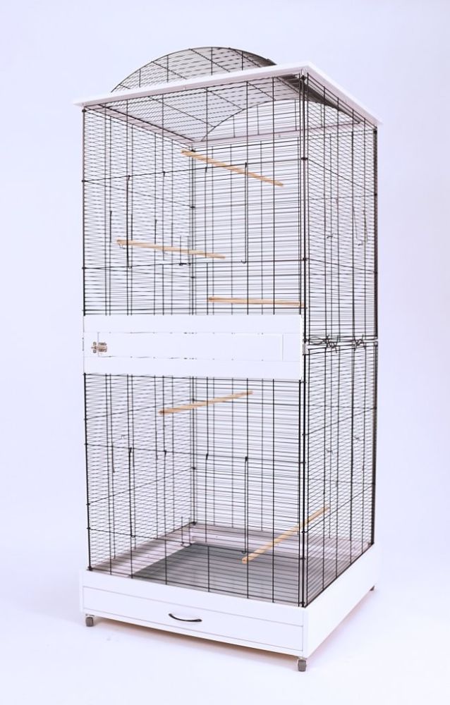 Voliéra Loretto XL  černo / bílá,  75 x 75 x 175 výška